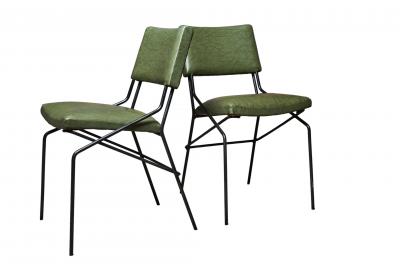 Roger Landault Set of Six French Armchairs by Roger Landault