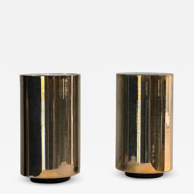 Roger Nathan rarest pair of gilt table Corfou lamps by Roger Nathan France 1970s