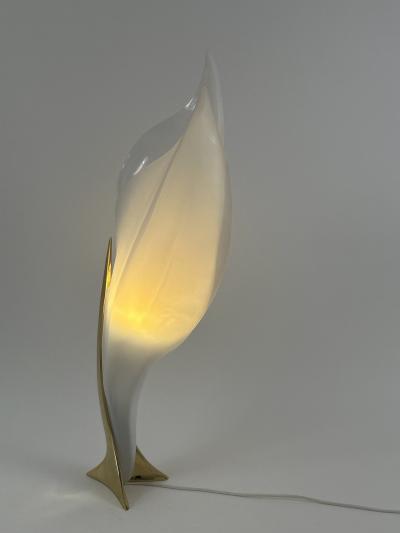 Roger Rougier Modernist Acrylic Brass Table Lamp or Floor Light by Maison Rougier 1970s