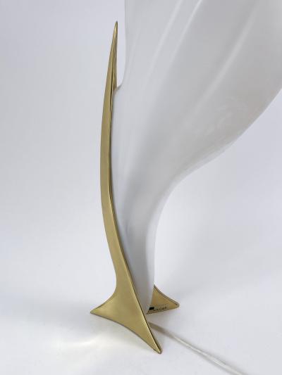 Roger Rougier Modernist Acrylic Brass Table Lamp or Floor Light by Maison Rougier 1970s