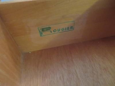 Roger Rougier Pair of Rougier Rosewood Two Drawer Chrome Base Nightstands Mid Century Modern