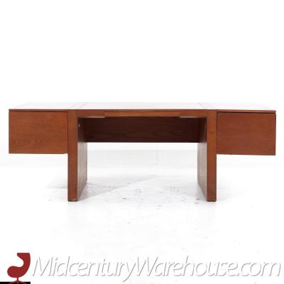 Roger Sprunger Roger Sprunger for Dunbar Mid Century Executive Oak Desk