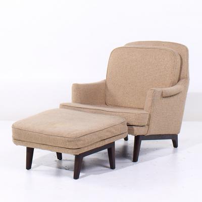 Roger Sprunger Roger Sprunger for Dunbar Mid Century Lounge Chair and Ottoman
