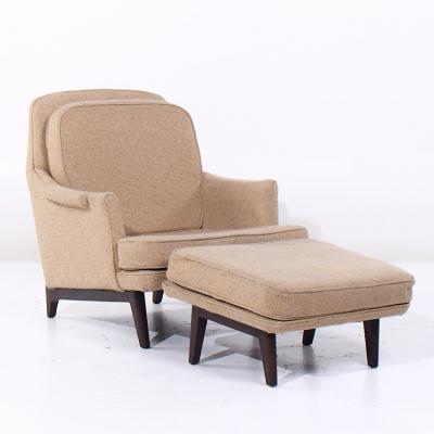 Roger Sprunger Roger Sprunger for Dunbar Mid Century Lounge Chair and Ottoman