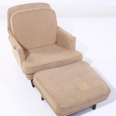 Roger Sprunger Roger Sprunger for Dunbar Mid Century Lounge Chair and Ottoman