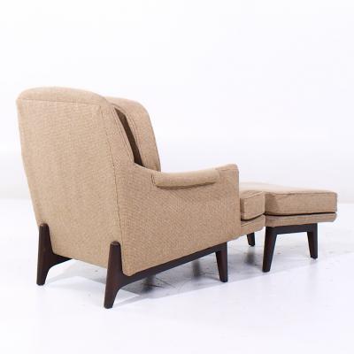 Roger Sprunger Roger Sprunger for Dunbar Mid Century Lounge Chair and Ottoman