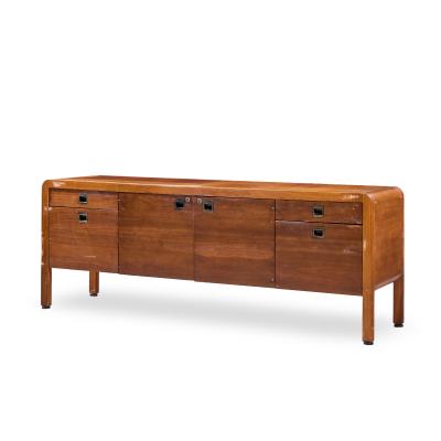 Roger Sprunger Roger Sprunger for Dunbar Style Mid Century Walnut Waterfall Credenza