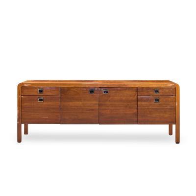 Roger Sprunger Roger Sprunger for Dunbar Style Mid Century Walnut Waterfall Credenza