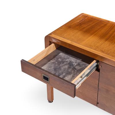 Roger Sprunger Roger Sprunger for Dunbar Style Mid Century Walnut Waterfall Credenza