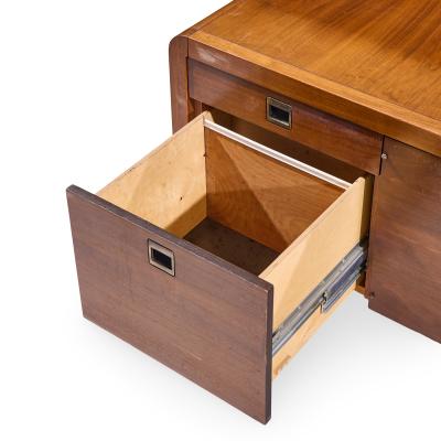 Roger Sprunger Roger Sprunger for Dunbar Style Mid Century Walnut Waterfall Credenza