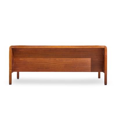 Roger Sprunger Roger Sprunger for Dunbar Style Mid Century Walnut Waterfall Executive Desk