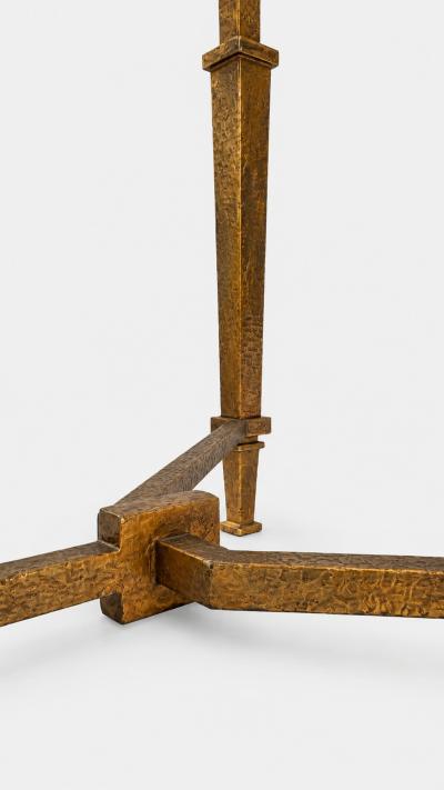 Roger Thibier Large coffee table in gilded iron by Robert Thibier Paris France circa 1960