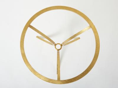 Roger Thibier Roger Thibier gueridon table gilded wrought iron glass 1960s