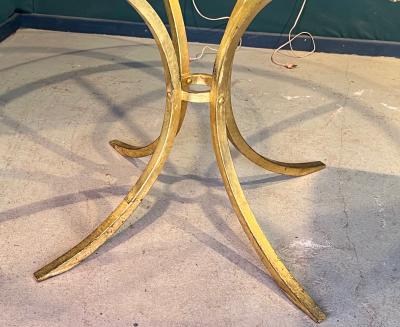 Roger Thibier Roger Thibier stamped chicest gold leaf wrought iron dinning table