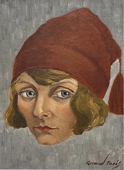 Roland Paris Elisabeth Paris in Red Hat by Roland Paris