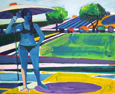 Roland Petersen Girl in Landscape