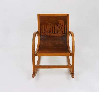 Roland Rainer Bauhaus Childrens Bentwood Rocking Chair Brockhage Andr Era Germany 1950s