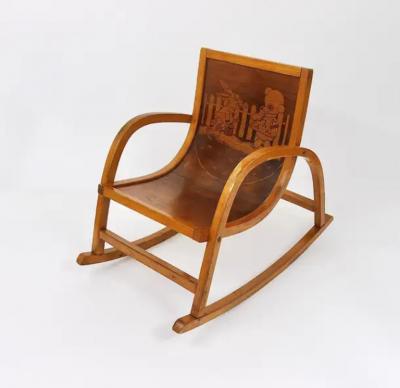 Roland Rainer Bauhaus Childrens Bentwood Rocking Chair Brockhage Andr Era Germany 1950s