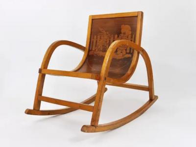 Roland Rainer Bauhaus Childrens Bentwood Rocking Chair Brockhage Andr Era Germany 1950s
