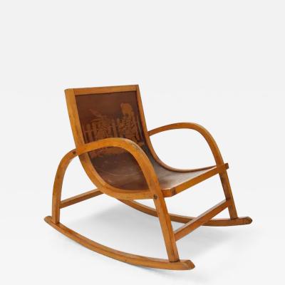Roland Rainer Bauhaus Childrens Bentwood Rocking Chair Brockhage Andr Era Germany 1950s