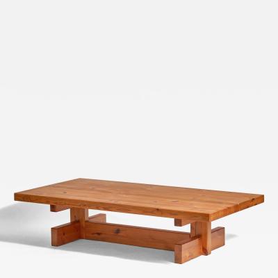 Roland Wilhelmsson Roland Wilhelmsson Attribution Large Coffee Table in Pine Sweden 1970s
