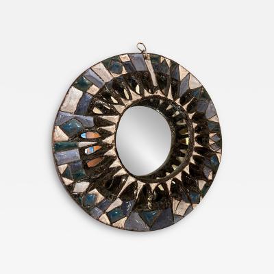 Roland Zobel Big ceramic mirror by Roland Zobel France 1960s