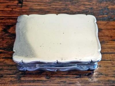 Rolason Brothers 19th Century Sterling Silver Snuffbox Birmingham 1848 by Rolason Bros