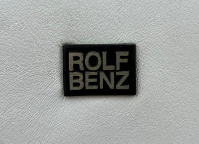 Rolf Benz ROLF BENZ Leather Sectional Sofa and Ottoman with Glass Attached Side Table