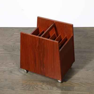 Rolf Hesland Mid Century Magazine Rack in Book Matched Rosewood by Rolf Hesland for Bruskbo