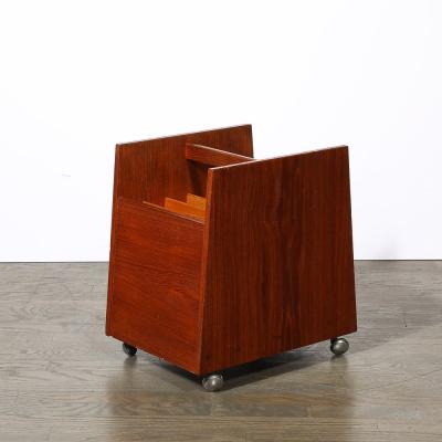 Rolf Hesland Mid Century Magazine Rack in Book Matched Rosewood by Rolf Hesland for Bruskbo