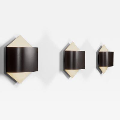 Rolf Kr ger Set of 3 Model 2010 Wall Lights by Rolf Kruger and Dieter Witte Germany 1960s