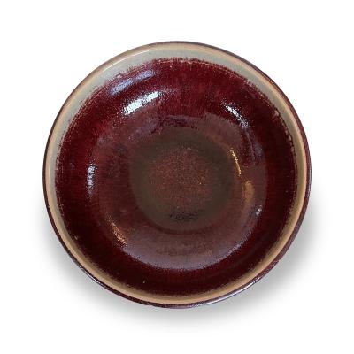 Rolf Palm Large Bowl in Burgundy and Gray by Rolf Palm