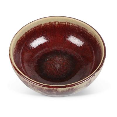 Rolf Palm Large Bowl in Burgundy and Gray by Rolf Palm