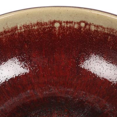 Rolf Palm Large Bowl in Burgundy and Gray by Rolf Palm