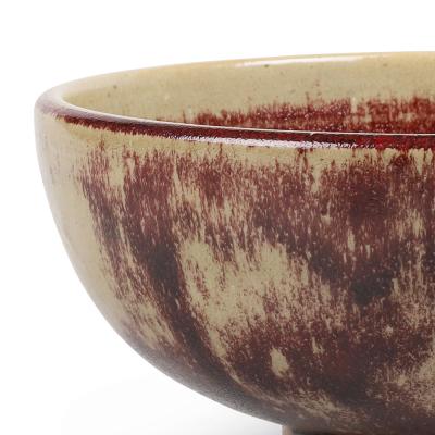 Rolf Palm Large Bowl in Burgundy and Gray by Rolf Palm