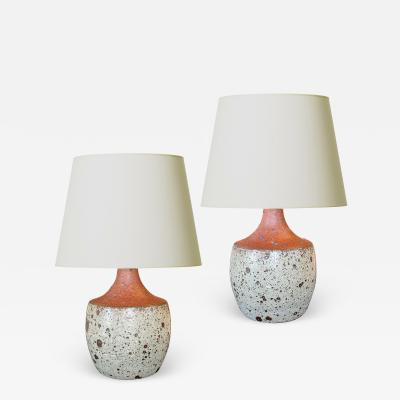 Rolf Palm Pair of Petite Rustic Lamps by Rolf Palm