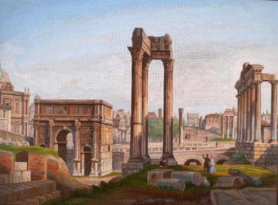 Roman Micromosaic of The Roman Forum