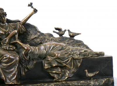 Roman Neoclassical Figurative Bronze Sculpture by Miguel Fernando Lopez Aka Milo