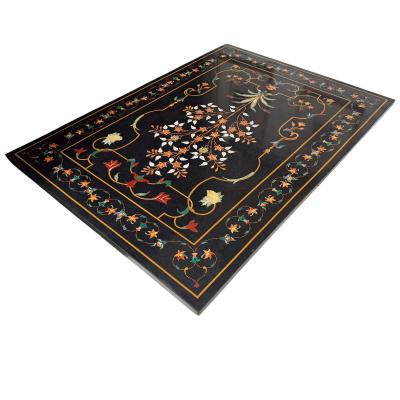 Roman Pietra Dura Inlaid Marble Table Stone Putti Base