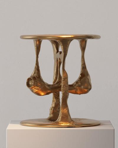 Roman Plyus Unique Bronze Bone Side Table by Plyus Furniture