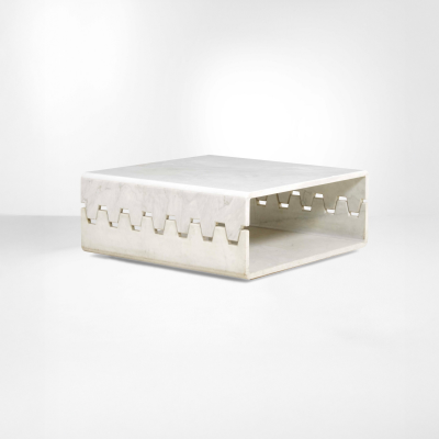 Romano Dal Ri and Cristina Treu Carrara Marble Coffee Table