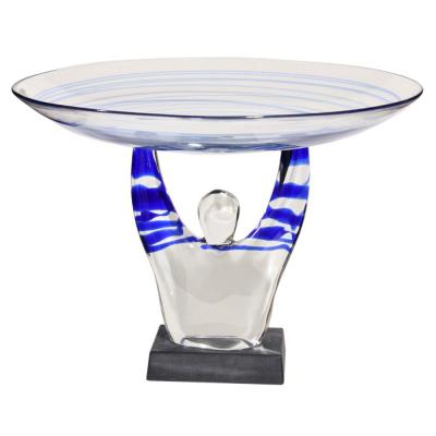 Romano Dona Blown glass Half man holding a dish