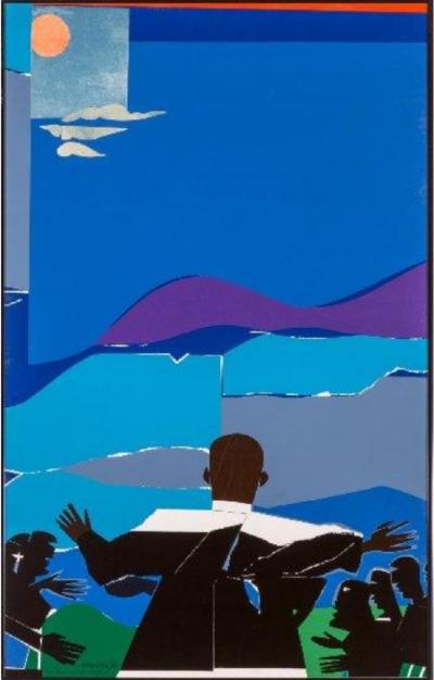 Romare H Bearden Martin Luther King Jr Mountain Top