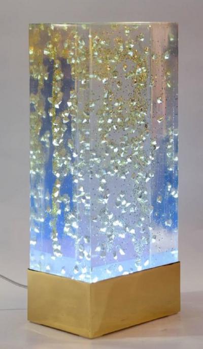 Romeo Paris Lamp in resin with inclusions by Romeo Paris