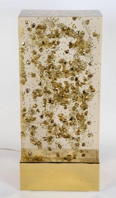 Romeo Paris Lamp in resin with inclusions by Romeo Paris