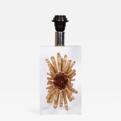 Romeo Paris Nice lucite table lamp with inclusion of sea urchin