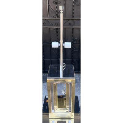 Romeo Rega 1970 s Romeo Rega Gold Silver Table Lamp
