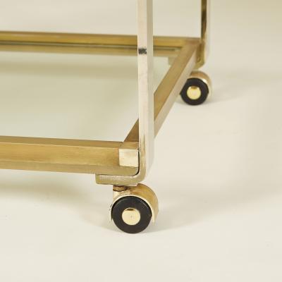 Romeo Rega 1970s chrome and brass Italian drinks trolley attributed to Romeo Rega