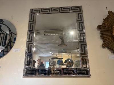 Romeo Rega Greek Key Chrome Mirror