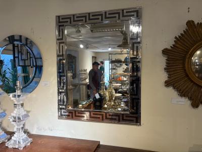 Romeo Rega Greek Key Chrome Mirror